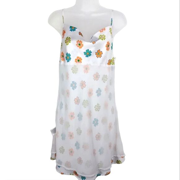 COTTON ON Slip Dress Size Small Floral Cowl Neck Mini Multicolor - Picture 8 of 12